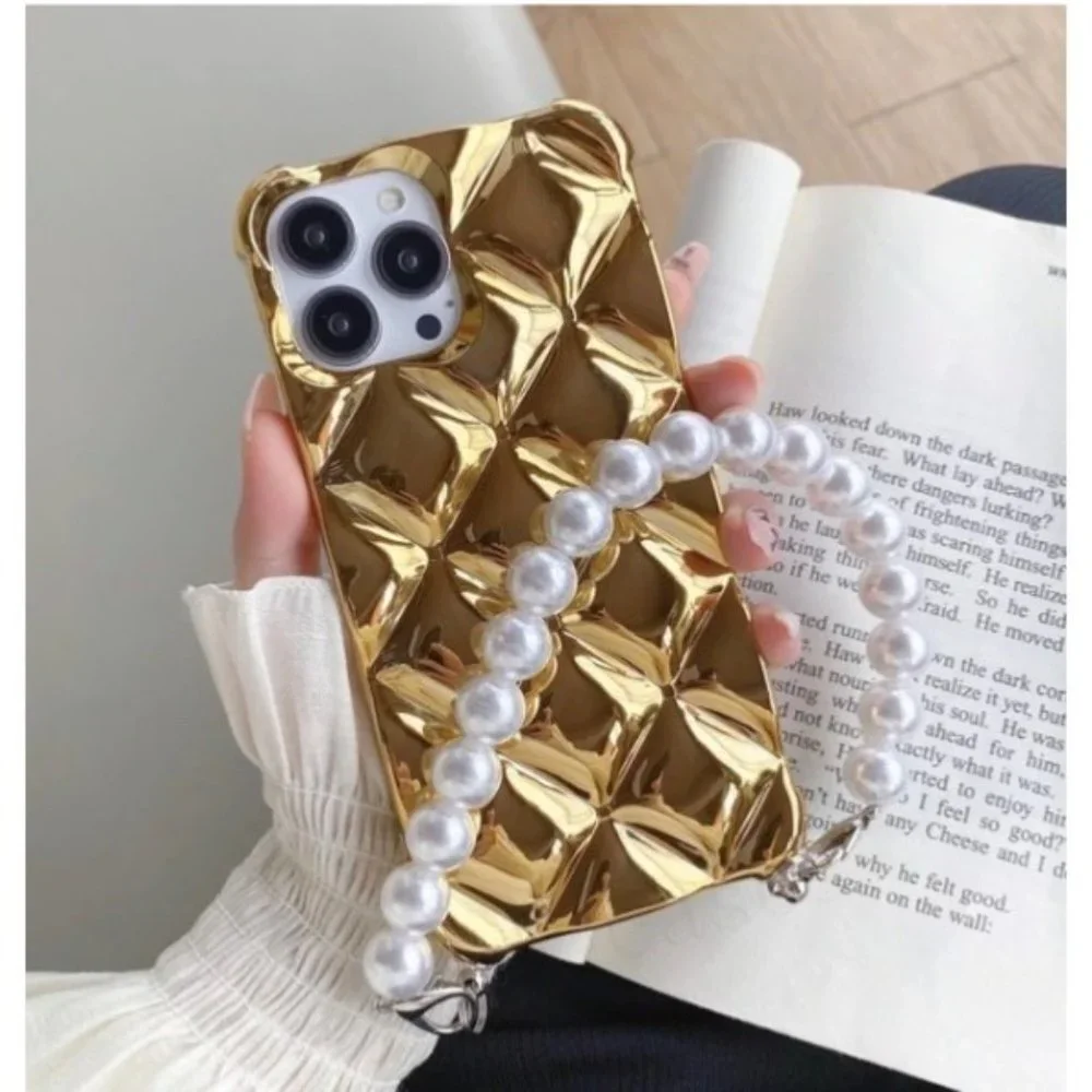 Luxury IPhone 14 Pro Max Pearl Cell Case NEW